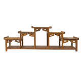 chinese tabletop curio stand - asian bridge step shape easel stand