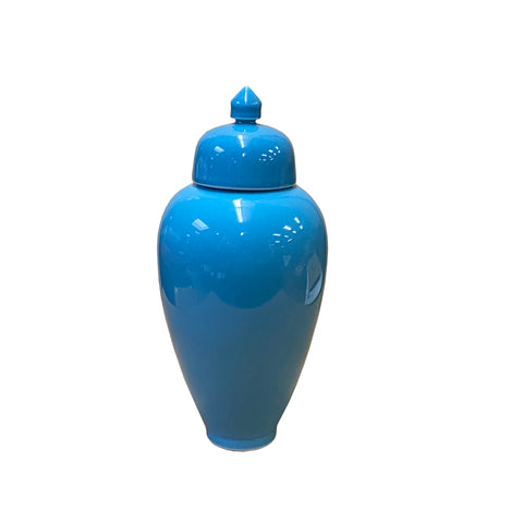 bright blue porcelain point lid jar