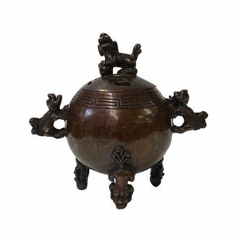 incense burner - ding incense holder - chinese metal incense burner