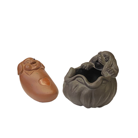 ceramic puppy figure - ceramic piggy figure