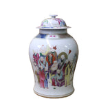 18 arhats - porcelain temple jar - Chinese luohon jar