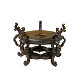 display stand  - round wood riser -vase stand