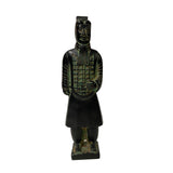 metal terra cotta soldier figure - green bronze vessel figure