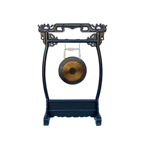 Chinese gong music instrument - oriental gong display rack