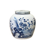 chinese blue white ginger jar - porcelain temple jar