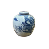 chinese blue white ginger jar - asian dragon porcelain jar 