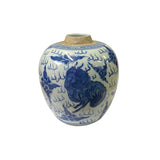 ginger jar - blue white porcleain jar - temple jar