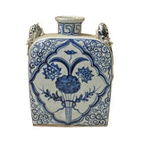 blue white porcelain vase - asian flower pottery vase 