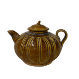 oriental brown  pattern clay teapot - chinese teapot display art 