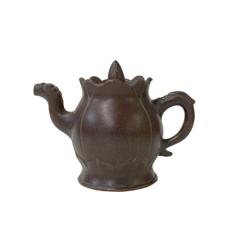 Chinese clay teapot - Zisha clay teapot art - dragon head accent teapot