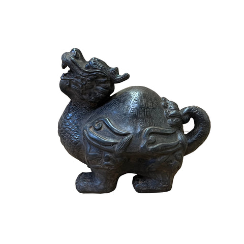 marble powder mix dragon - fengshui dragon turtle - chinese pixiu figure