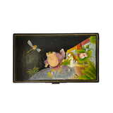lacquer box - oriental accent box - rectangular accent box