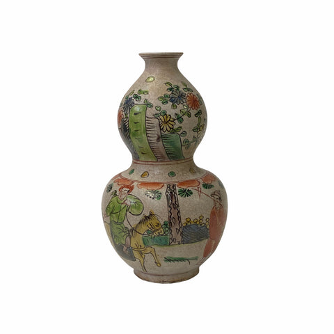 gourd shape vase - chinese ceramic vase - asian pottery vase