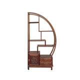 half round display cabinet - Chinese room divider - oriental curio cabinet
