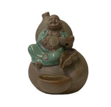 chinese happy buddha figure - incense holder - gourd shape buddha