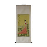 chinese scroll painting - asian tong style lady painting 