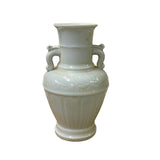 Chinese Ceramic Crackle Pattern Light Gray Underlay Flower Vase ws2725S