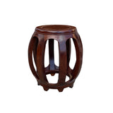 chinese barrel stool - asian chinese round wood stool 