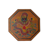 chinese lacquer box - octagon dragon box - asian dragon accent box