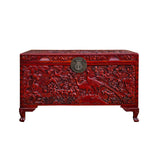 chinese camphor trunk - asian phoenix birds wood trunk - chinese trunk box chest