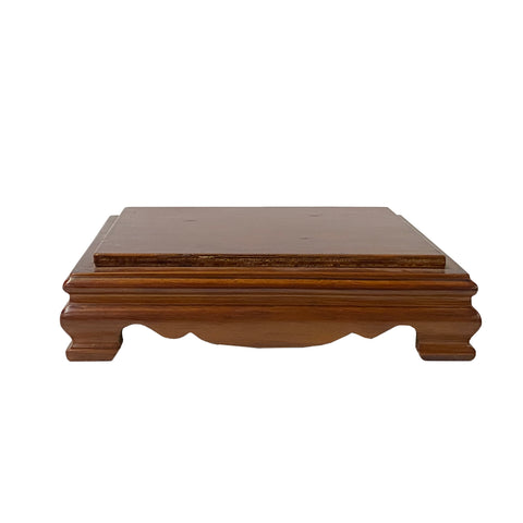 rectangular wood display riser - light brown display stand easel