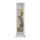 Rooster Flower painting - Chinese fengshui wall scroll painting - oriental color ink painting