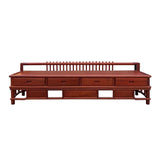 zen oriental daybed - minimalistic rosewood chaises - chinese long bench 