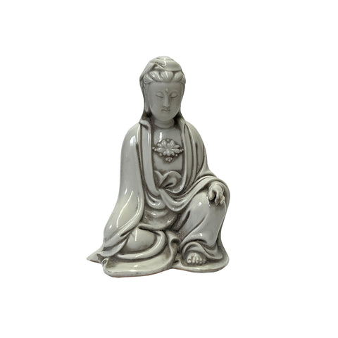 chinese kwan yin  - white porcelain buddha - bodhisattva statue