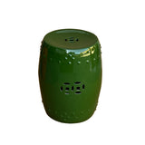 chinese solid green  porcelain stool - oriental double coin porcelain round table