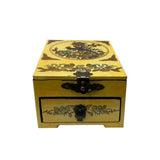 yellow jewelry box - oriental graphic box with mirror