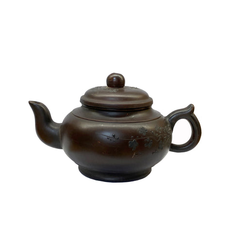 chinese zisha clay teapot display art 