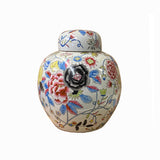 porcelain jar - Chinese flower urn - White porcelain container