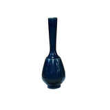 small chinese light navy blue vase