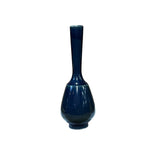 small chinese light navy blue vase