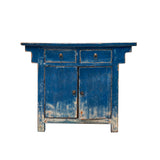 bright blue side table cabinet - distressed bright blue credenza cabinet