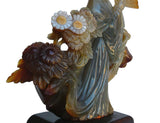 agate stone lady statue