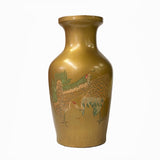 golden cranes vase - oriental porcelain vase 