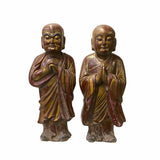 monk - lohon - wooden lacquer statue