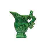 chinese ancient style cup - wine cup shape display - Green ceramic cup figure