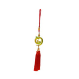 glass green pixiu pendant - glass pendant tassel