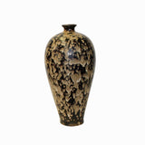 juzhou ware vase - black brown glaze pottery - Chinese ceramic vase