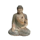 chinese shakyamuni statue - rustic wood meditation buddha - amitabha