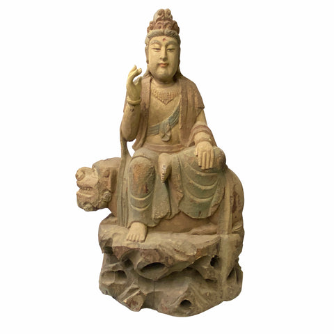 Kwan Yin  - Guan Yin on Lion - Manjushri  