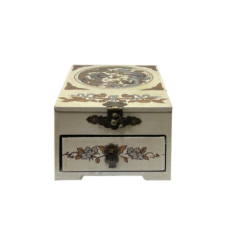 off white mirror box - dragon phoenix jewelry box