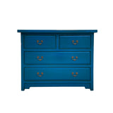 chinese blue chest of drawers - asian blue dresser - chinese blue credenza