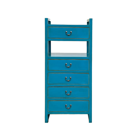 bright blue drawers tall cabinet - oriental blue dresser drawers chest