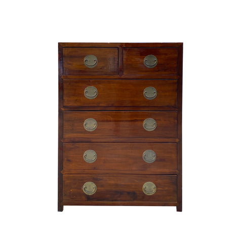 Chinese Oriental Medium Brown Moon Face Dresser Storage Cabinet cs7489 Golden Lotus Antiques Chinese Oriental Medium Brown Moon Face Dresser Storage Cabinet cs7489 Golden Lotus Antiques