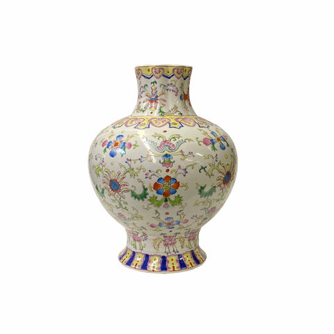 porcelain vase - flower graphic vase - oriental porcelain vase