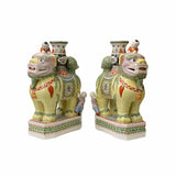 Chinese Foo dogs - oriental candle holder - ceramic vases