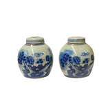 ginger jar - blue white porcelain jar - Chinese ceramic urn